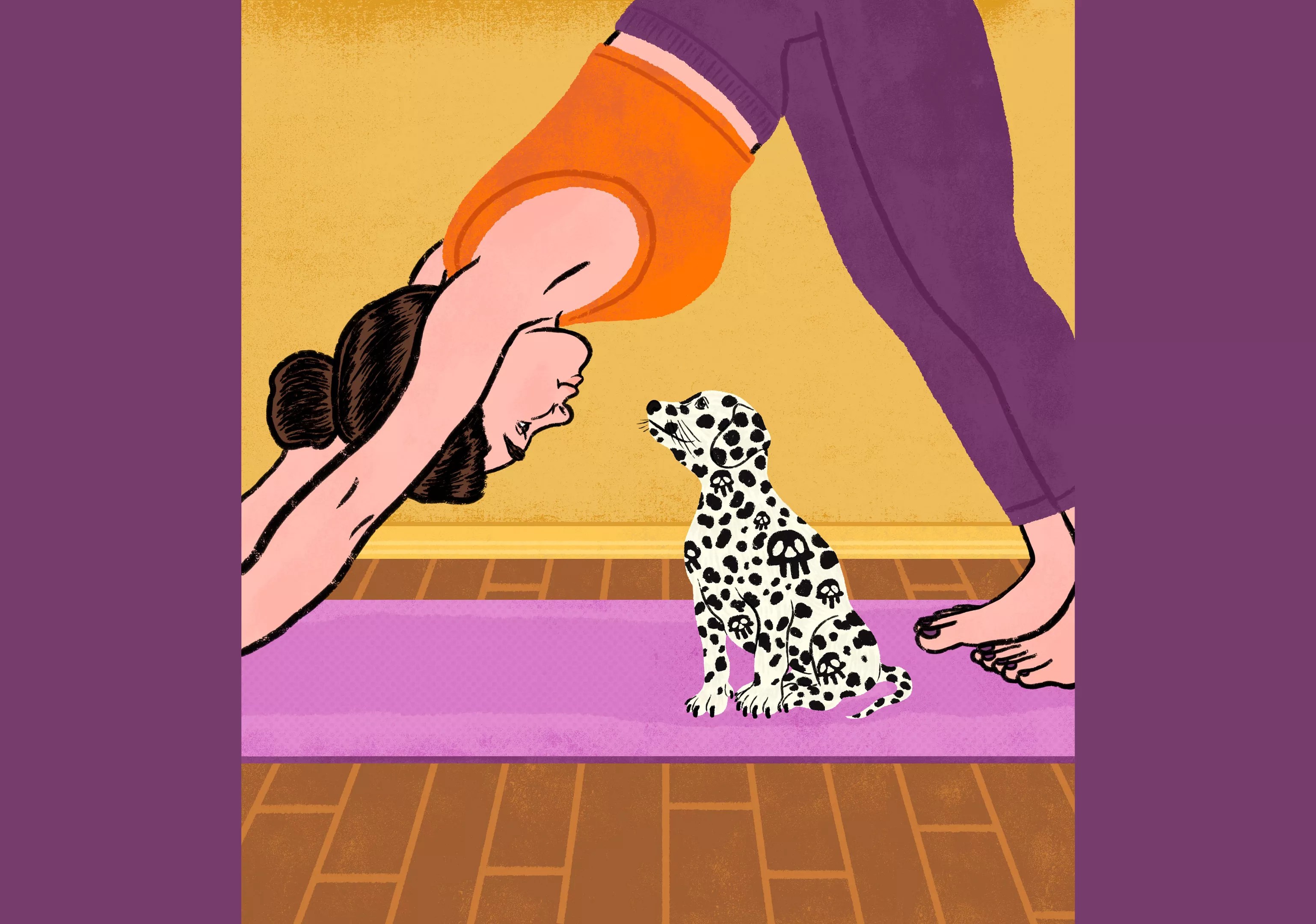 Puppy yoga but the puppies caught Parvovirus.