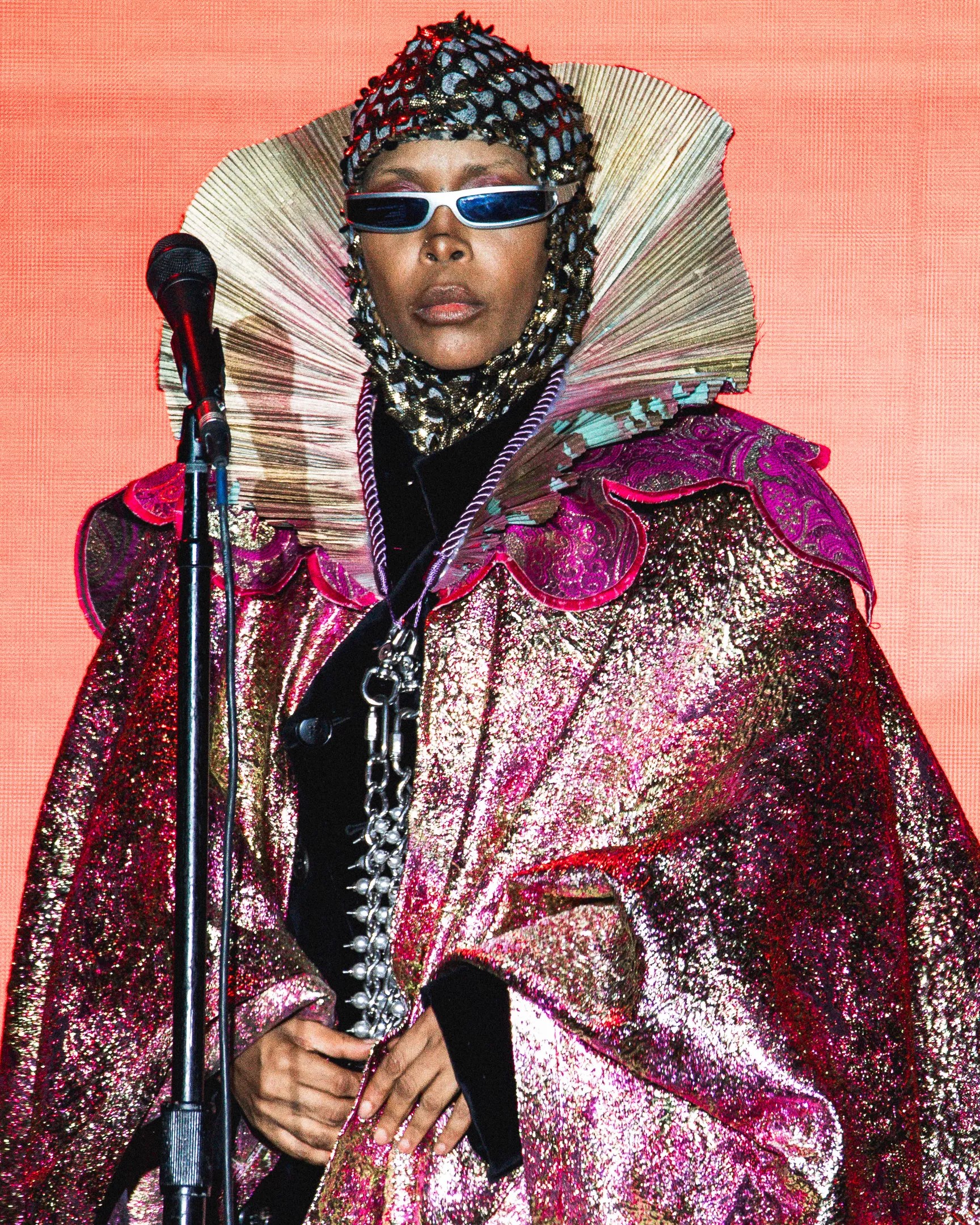 Woman performing on stage