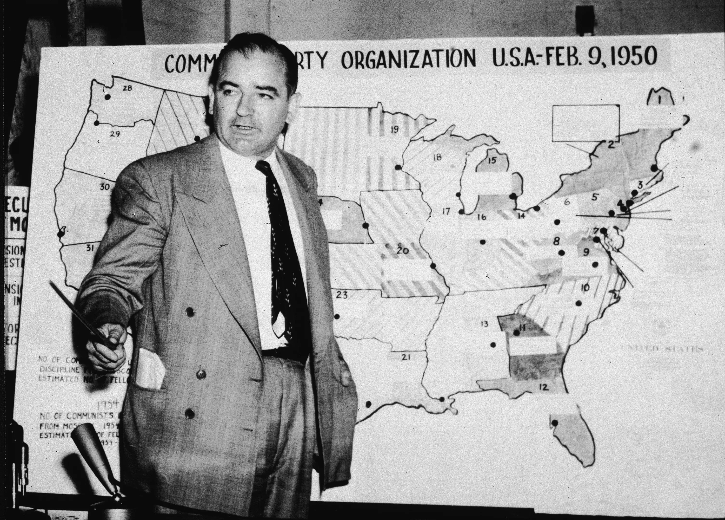 Senator Joseph McCarthy at the Army hearings in 1954.